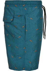 Urban Classics EMBROIDERY - Șorturi de baie - shark teal toffee