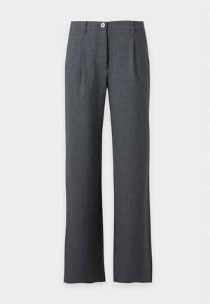 VILA, VIKARI WIDE PANT - Püksid - dark grey melange