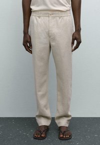 Massimo Dutti - Trousers - mottled beige Thumbnail Image 1
