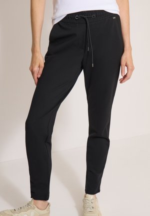 Cecil, MID-WAIST SLIM-LEG PANTS IN A CASUAL FIT - Pantaloni sportivi - black