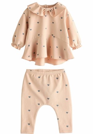 Next FRILL REGULAR FIT SET  - Pitkähihainen paita - beige heart print