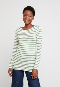 Marc O'Polo LONG SLEEVE BOAT NECK STRIPED - Camisola de manga comprida - off-white