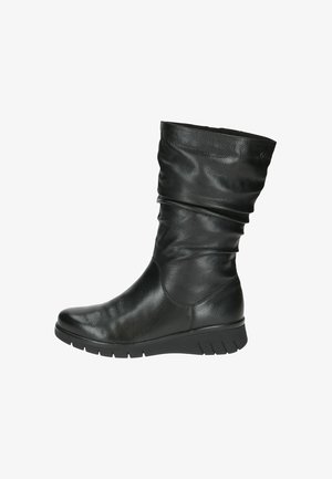 Caprice Enkellaarsjes met sleehak - black nappa