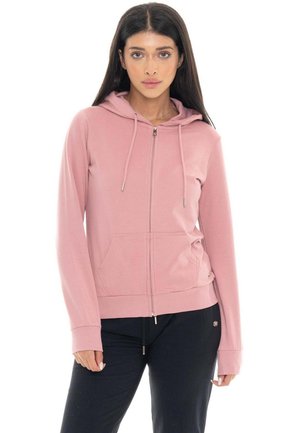 LEONE 1947, WOMAN HOODY FULL ZIP NEVER WITHOUT - Sweat zippé - wild rose