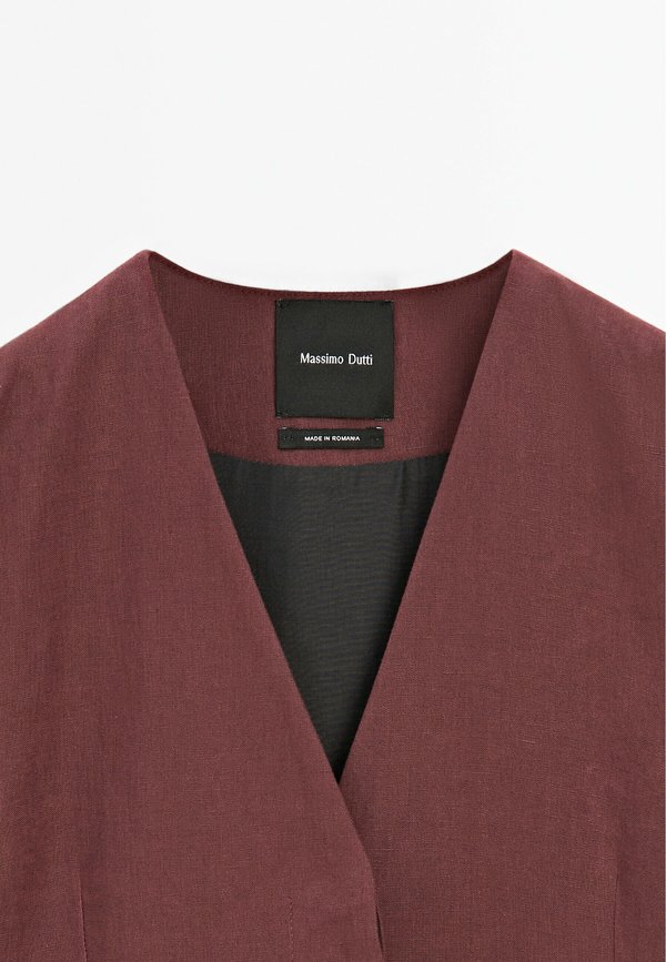 Waistcoat - mottled bordeaux2