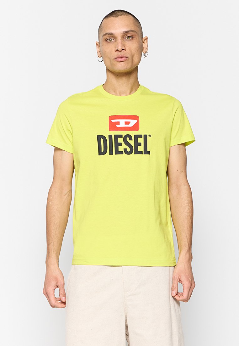 Diesel T-shirt print geel