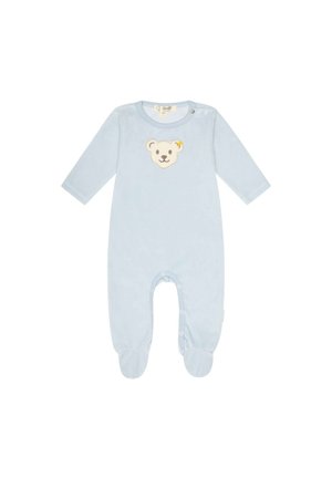 STEIFF STRAMPLER BÄR LOGO DRUCKKNÖPFE - Sleep suit - hellblau