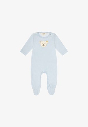 Sanetta STEIFF STRAMPLER BÄR LOGO DRUCKKNÖPFE - Pijama de bebé - hellblau