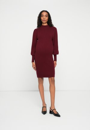 OLMKATIA DRESS - Svetríkové šaty - cabernet