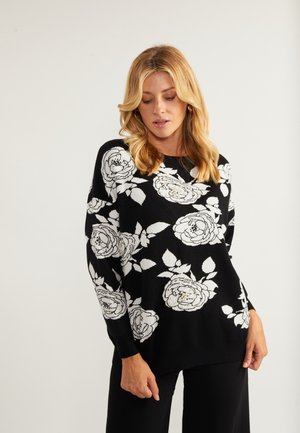 usha, Pullover - schwarz weiss