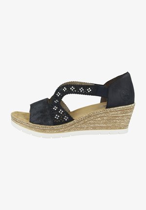 Rieker Wedge sandals - night blue-pacific