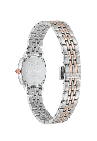 FERRAGAMO QUARTZ ANALOG KU-SOFT SQUARE 23MM - Laikrodis - silver tone rose gold coloured