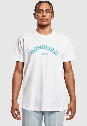HONOLULU HAWAII T - T-shirt print - white
