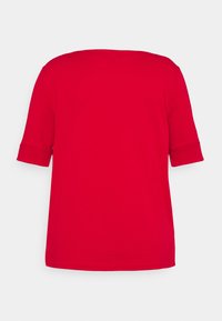 Lauren Ralph Lauren Woman STRETCH COTTON BOATNECK TOP - T-shirt básica - lipstick red