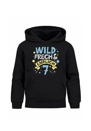 GESCHENK GEBURTSTAG SPRUCH WILD - Hoodie - 7 jahre schwarz