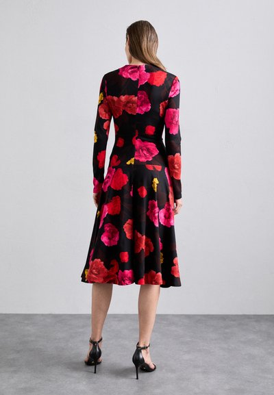 Erdem MIDI LONG SLEEVE DRESS - Jerseykjole - black
