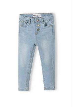 SIDE POCKETS AND TAPERED LEG - Slim fit jeans - light blue denim