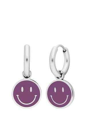 SMILEY - Boucles d'oreilles - silver coloured/dark purple