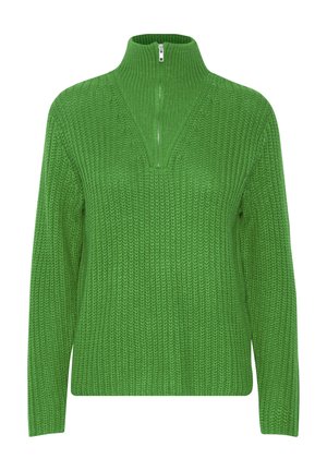 b.young TROYER REISSVERSCHLUSS  - Strickpullover - grün