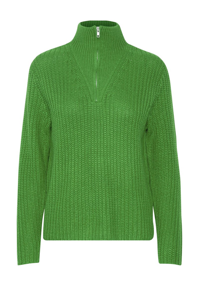 b.young TROYER REISSVERSCHLUSS  - Strickpullover - grün