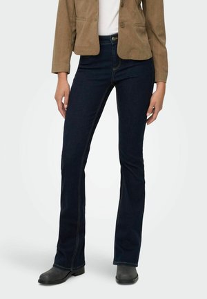 ONLY, FLARED FIT JEANS ONLBLUSH MID WAIST FLARED FIT JEANS - Jean bootcut - dark blue denim