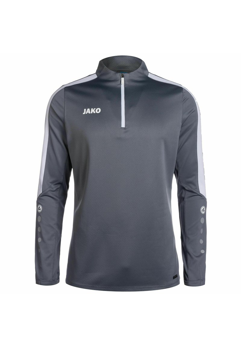 JAKO - POWER ZIP - Langarmshirt - steingrau, Vergrößern