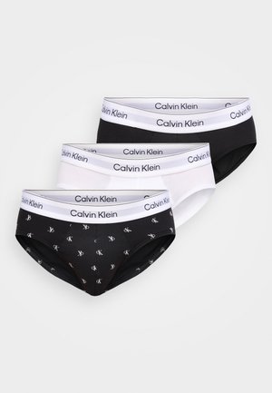 HIP BRIEF ICON COTTON STRETCH 3 PACK - Σλιπ - black/classic white
