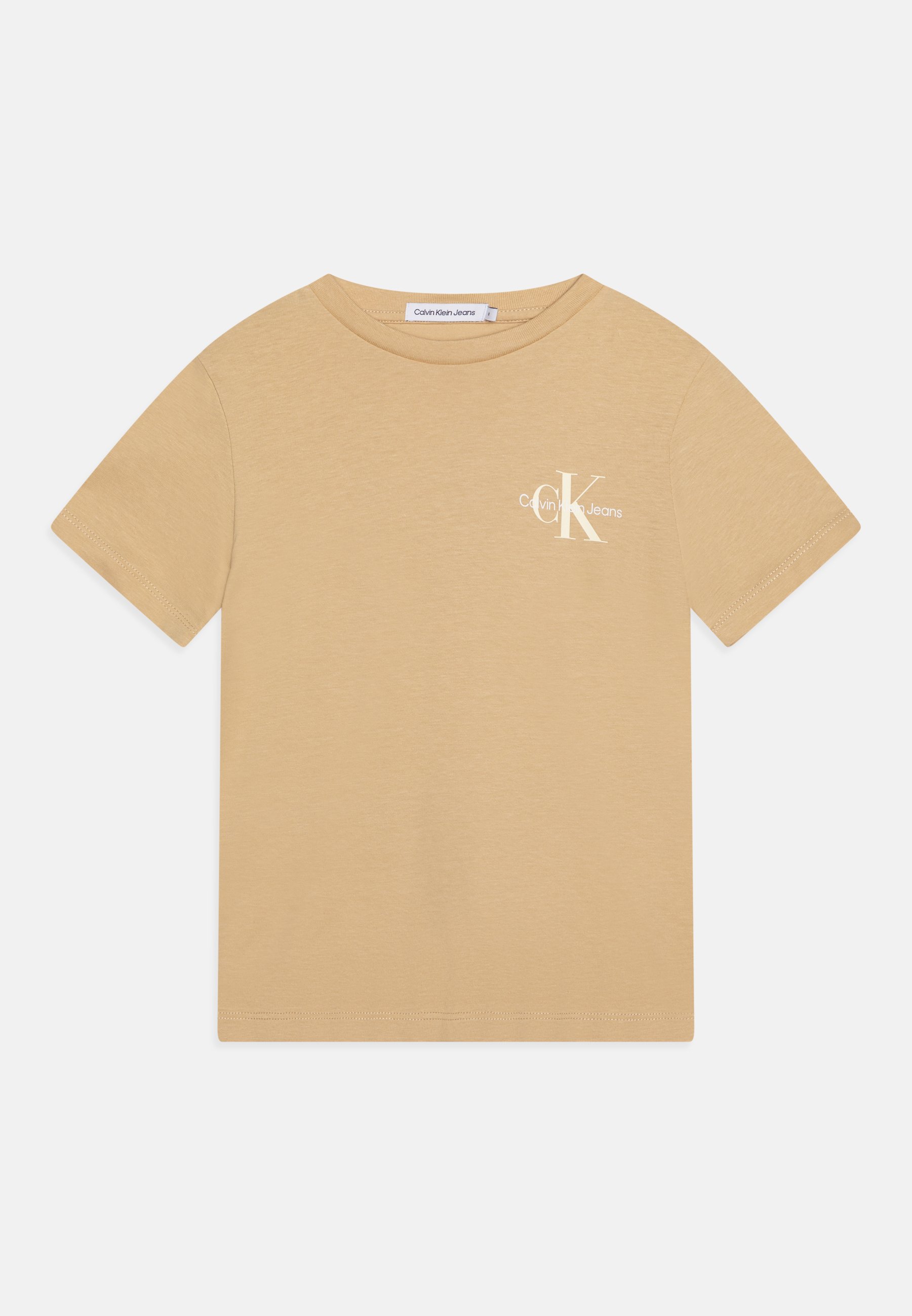 Calvin Klein Jeans CHEST MONOGRAM UNISEX Basic T-shirt pale