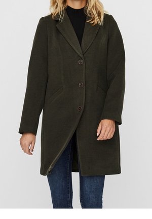 Klassischer Mantel - dark green