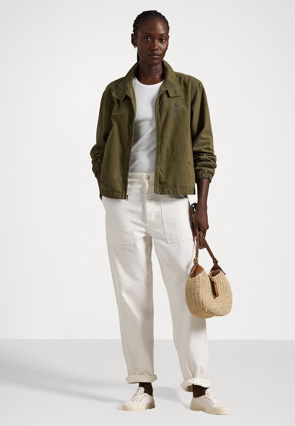 COTTON CANVAS JACKET - Light jacket - canopy olive2