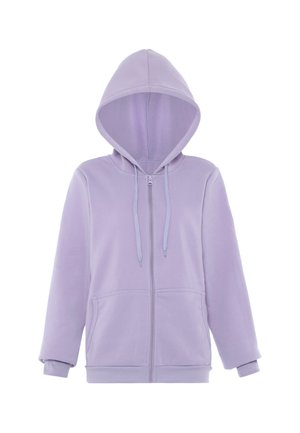 Bluză de molton cu fermoar - lavendel