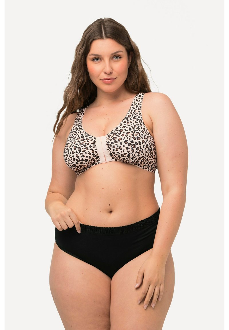 Slip midi con fiocchi/tinta unita in confezione da cinque, rosa baby | Ulla Popken