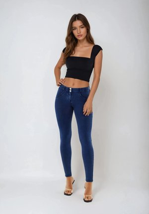 WR.UP® DENIM PUSH-UP - Farkkuleggingsit - jeans scuro cuciture in tono