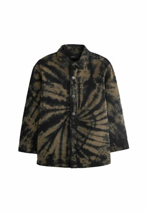 PRINTED - Kort kappa / rock - black brown tiedye