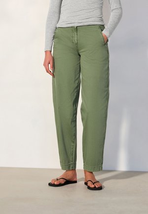 Next, CHINO BARREL LEG - Püksid - khaki green