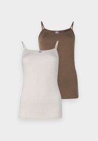 Unselected, weiss/taupe