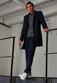 Only & Sons - ONSMARK PANT CHECK - Tygbyxor - dark navy - 4