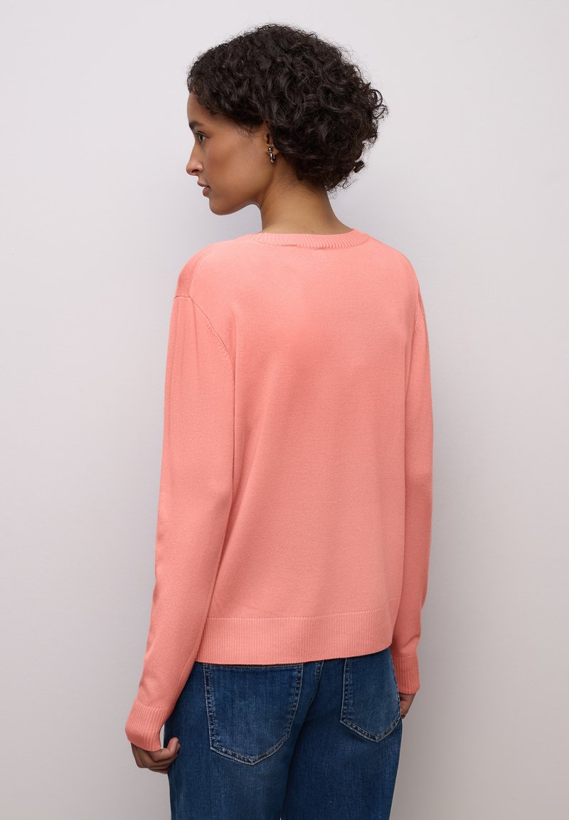 Maglietta A Maniche Lunghe Basic Skinny Fit Corallo Taglia S - Girocollo In Jersey Di Viscosa Morbido, Capo Versatile Da Indossare Sotto O Sopra