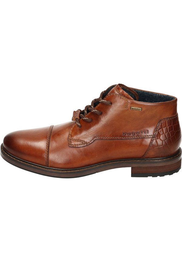 Schnürstiefelette - cognac