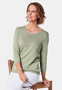 GOLDNER Strickpullover - moss green