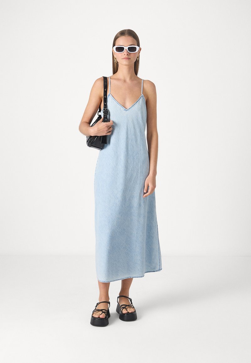 gap denim slip dress GAP Denim Midi Slip Dress, Women's Fashion, Dresses & Sets, Dresses on Carousell