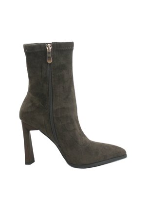 MID TACCO - Stivaletti con tacco - dark brown