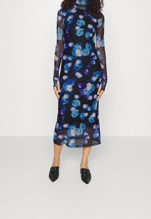 Hverdagskjole - mottled dark blue