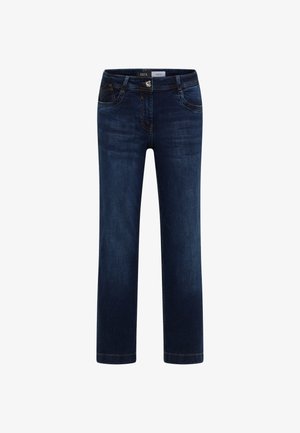 Cecil, HIGH WAIST WIDE LEG JEANS IM LOOSE FIT - Jeans Straight Leg - dark blue wash