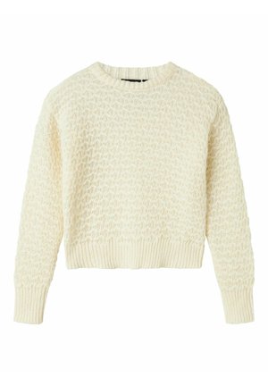 LANGARM - Strickpullover - antique white