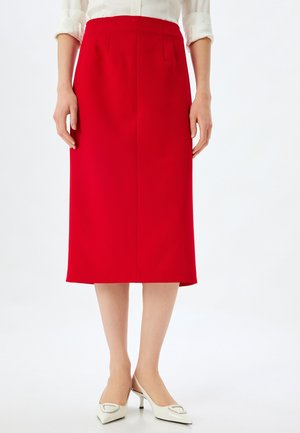 MIDI - A-linjainen hame - red