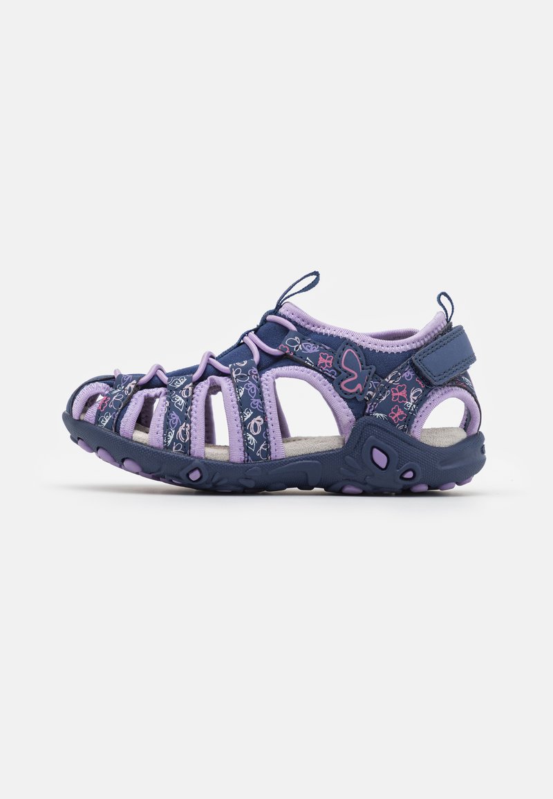 Geox WHINBERRY  - Pārgājienu sandales - navy/dark lilac