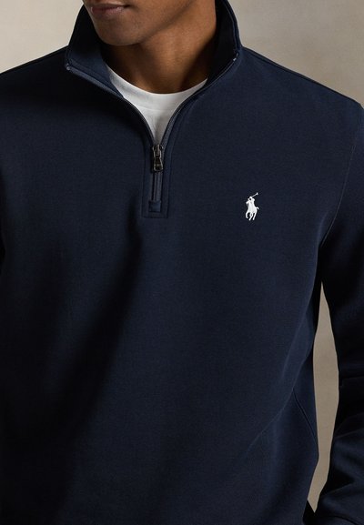 Polo Ralph Lauren DOUBLE-KNIT QUARTER-ZIP PULLOVER - Sweatshirt - aviator navy