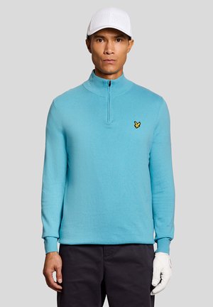 Lyle & Scott, LYLE & SCOTT MID KNITS GOLF QUARTER ZIP JUMPER - Pullover - aquamarine blue