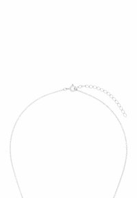 Silver halskedja med en krabbklo, med en fin länkdesign och en justerbar förlängningskedja för anpassad längd.